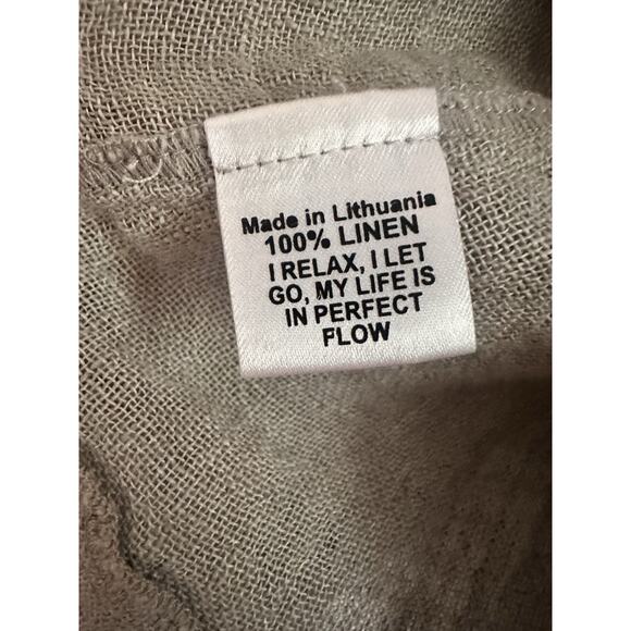 Flax 100% Linen Open Front Cropped Cardigan Lagenlook Artsy Jacket Sweater - Picture 4 of 8